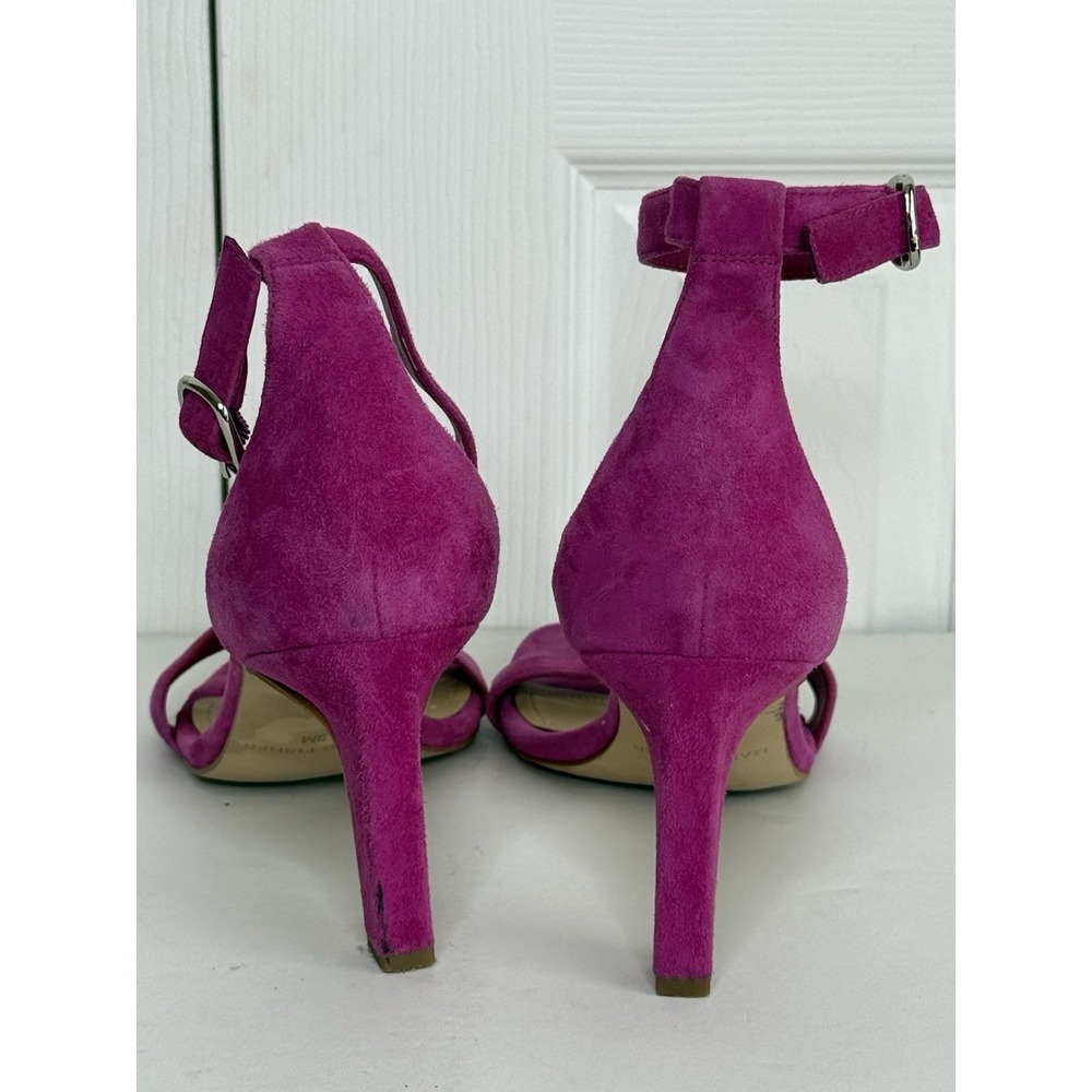 Marc Fisher Heels Fuchsia Pink Suede Open-Toe Sandals Stiletto Heel Sz 9 - Picture 5 of 9